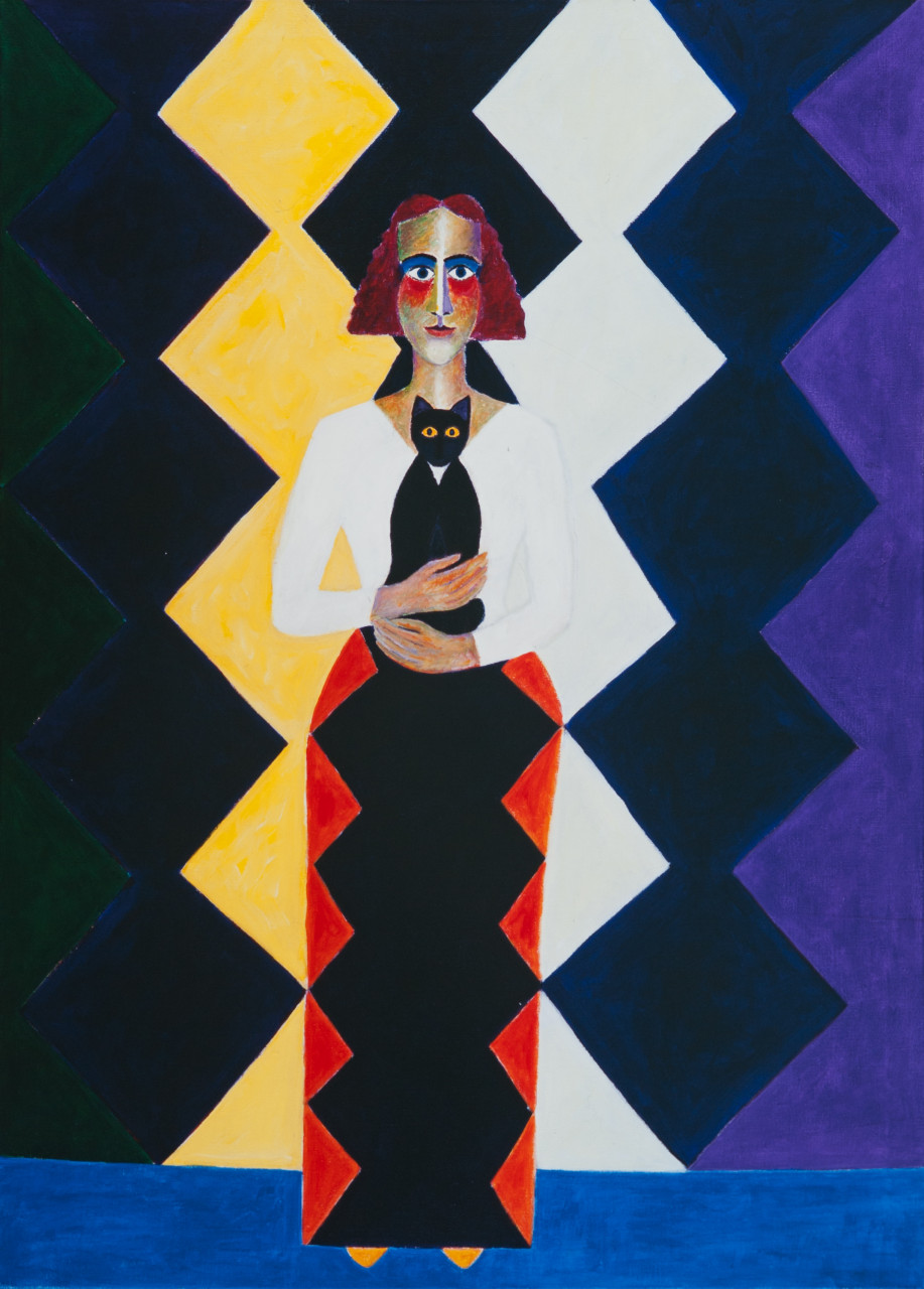 Monika (Kore) 1990 Öl auf Leinwand 95x130cm