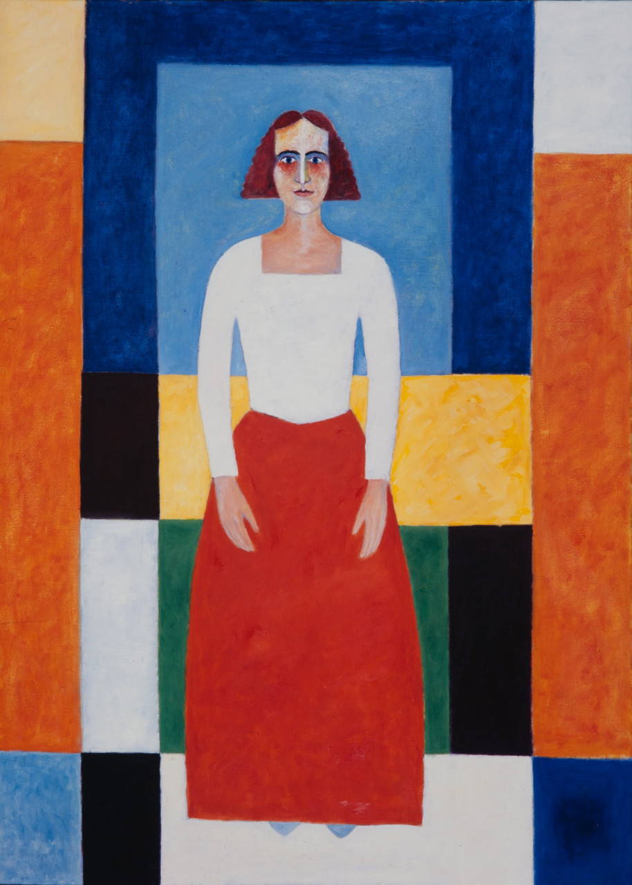 Monika stehend 1989 Öl auf Leinwand 120x160cm