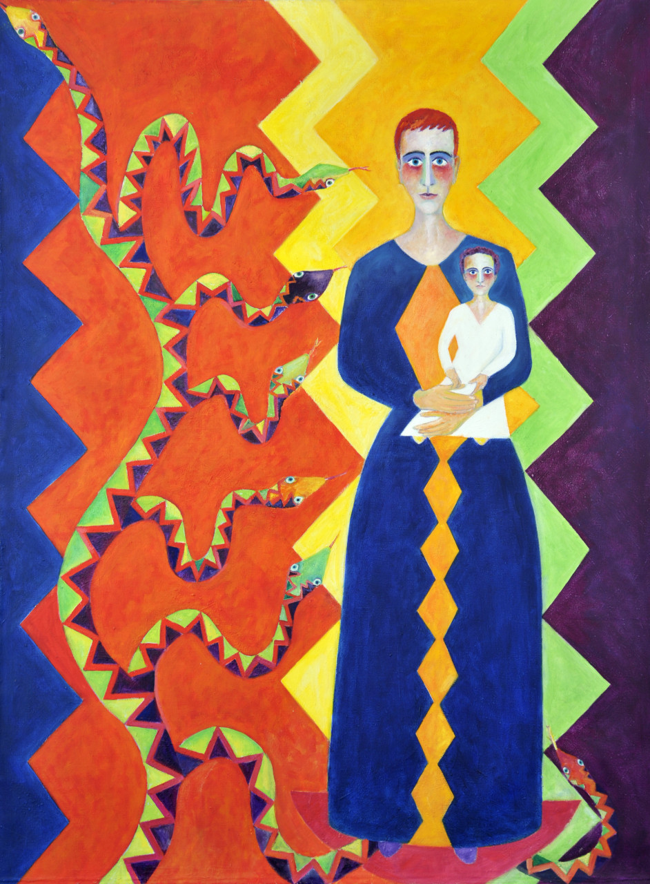 Madonna der Apokalyse 2000 Öl auf Leinwand 160x120cm